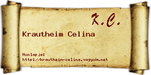 Krautheim Celina névjegykártya
